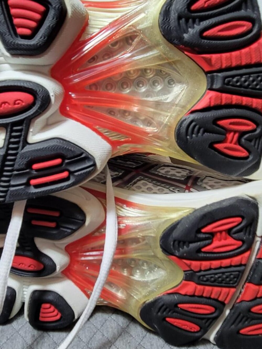Asics Red Black White Athletic Shoes